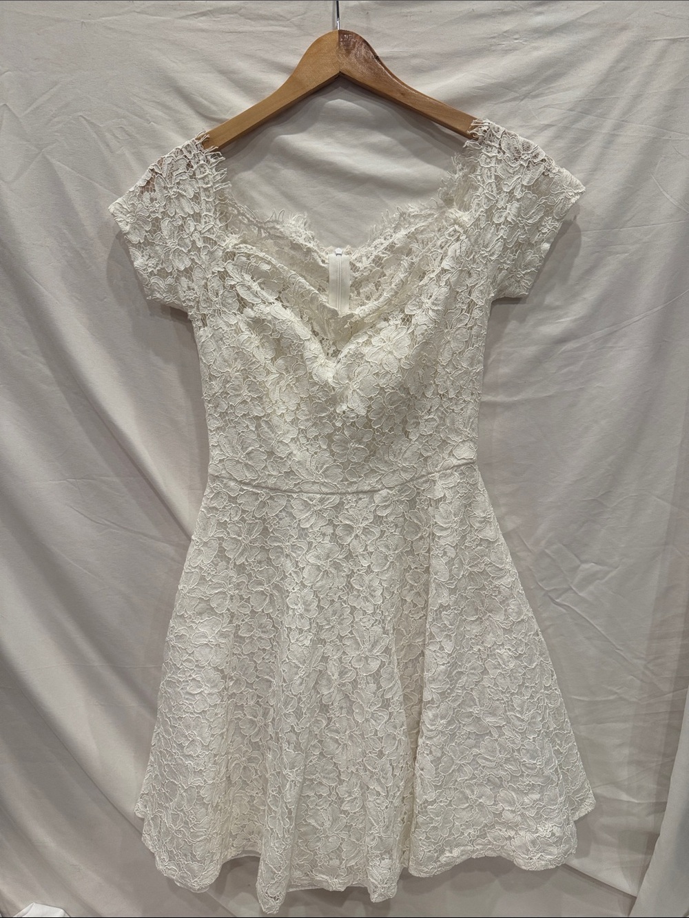 Ivory Lace Fit & Flare Cap Sleeve Dress for Girls